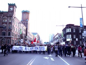 Manif anti-austérité à Québec 1er mai 2015. Crédit photo: Mickaël Bergeron
